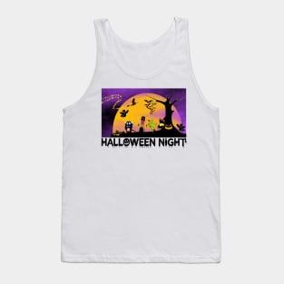 Halloween Night With Guest tee design birthday gift graphic Tank Top